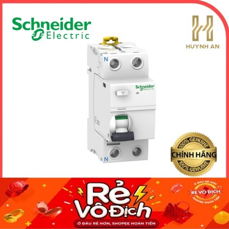 Cầu dao chống dòng rò RCCB 2P 30mA 240-415VAC dòng Acti9 iID - Schneider Electric - A9R71240 A9R7126