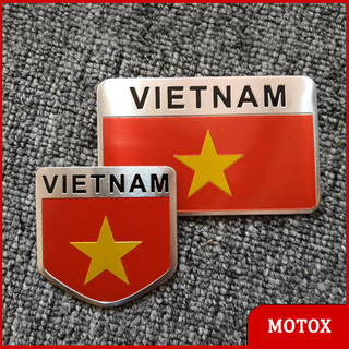  Tem nhôm cờ Việt Nam dán trang trí xe ô tô xe máy dán trang trí decor chất liệu hợp kim nhôm. 