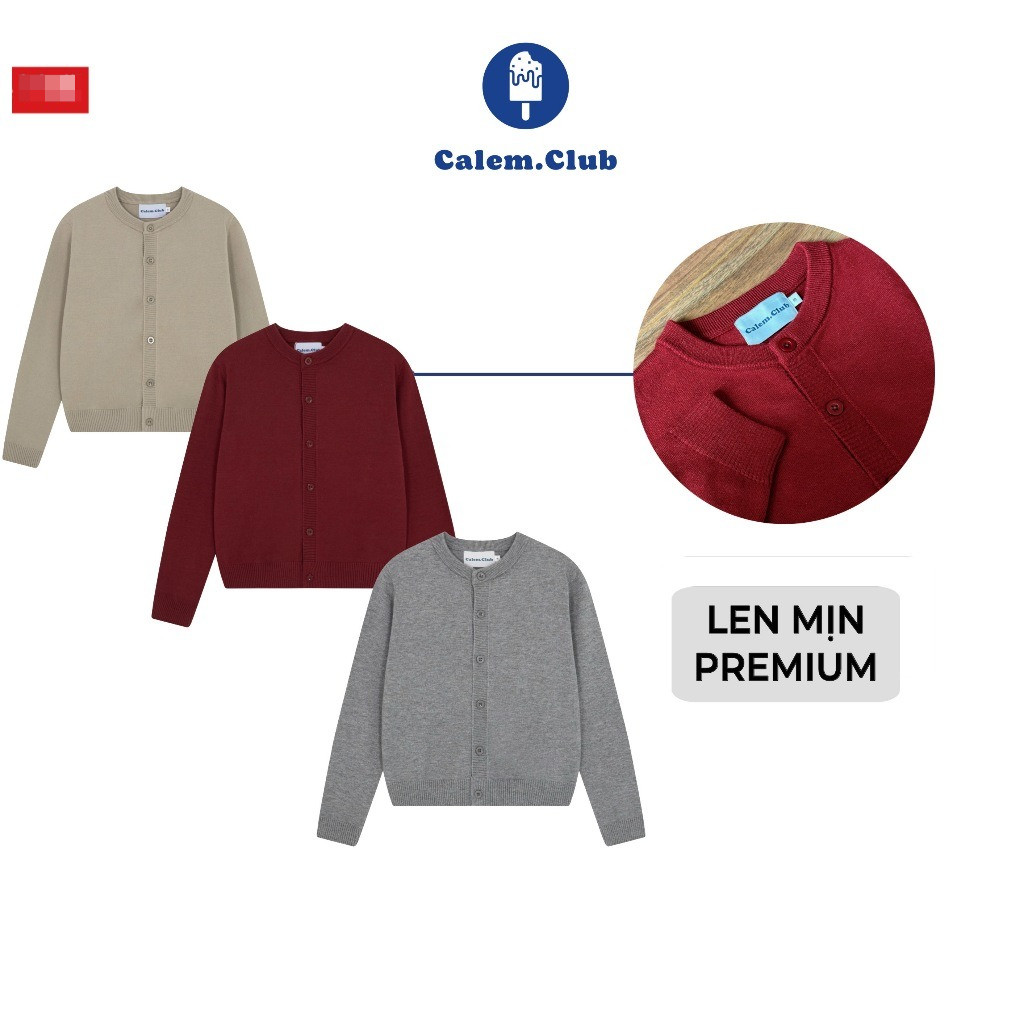 Áo khoác len Cardigan Calem.Club SIMPLE chất len mịn Premium form unisex nam nữ thu đông phong cách hàn quốc Chính Hãng
