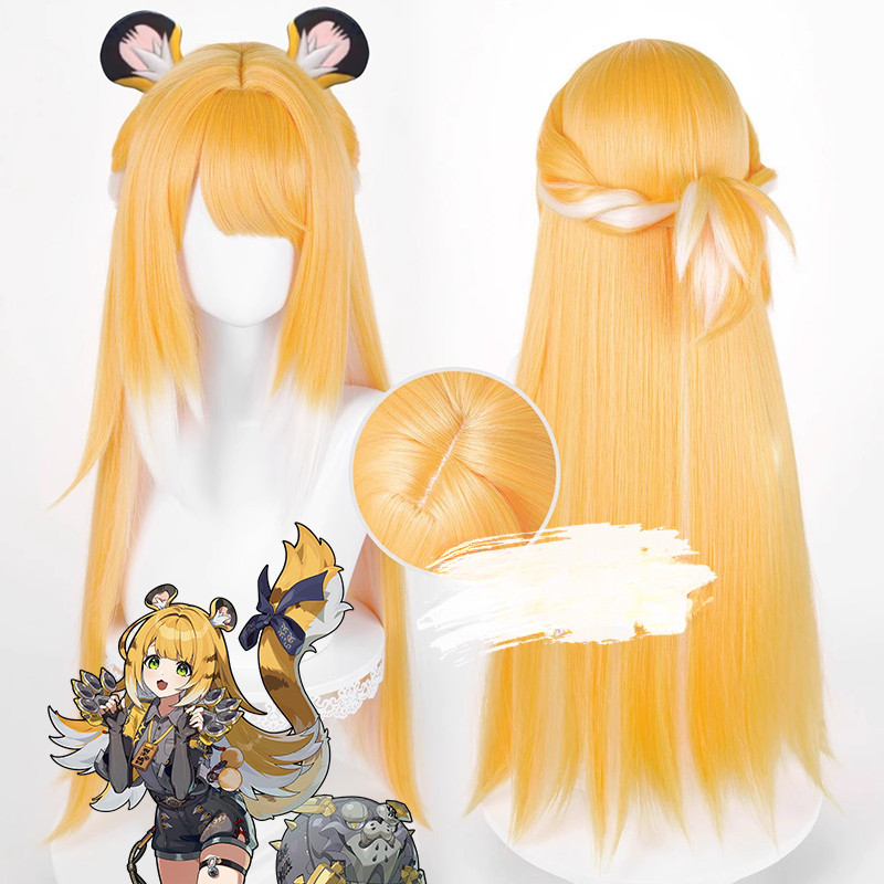 Zenless Zone Zero Ju Fufu - Tóc giả cosplay dài 72cm, chất liệu tổng hợp chịu nhiệt