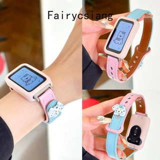  Dây Đeo Da Cho Huawei Band 10 9 8 7 6 Honor Band 9 Vòng Tay Thay Thế Cho Huawei Band Fit 4 4pro 3 2 Dây Đeo Đồng Hồ Thời Trang 