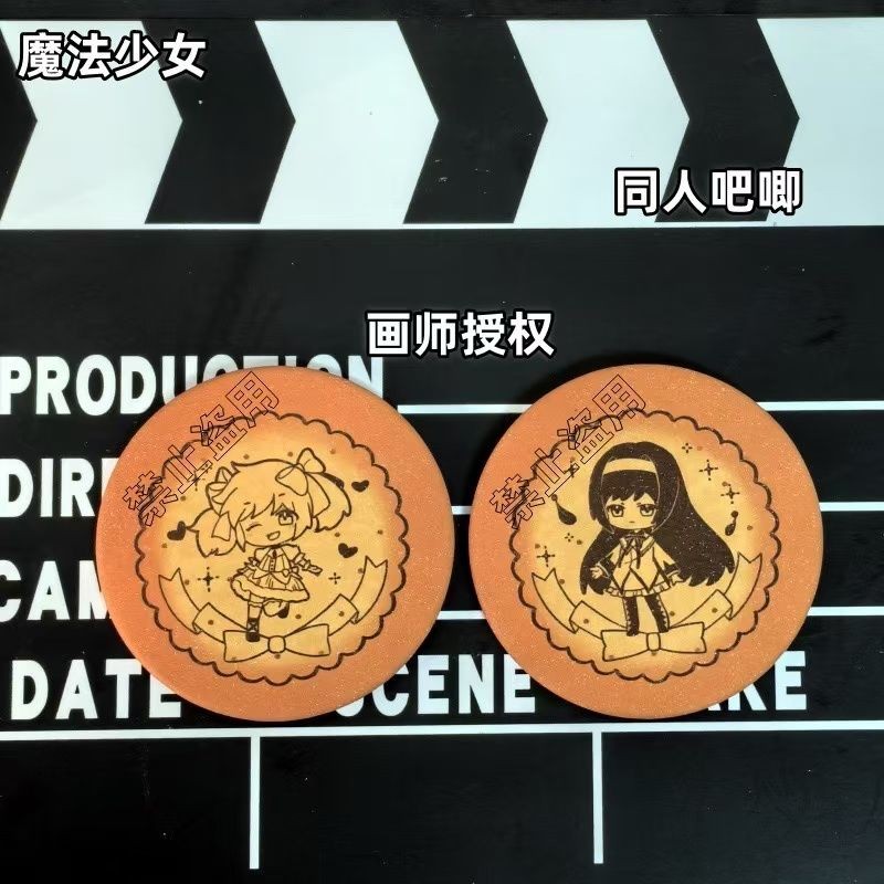 Ma Thuật Cô Gái Ma Thuật Madoka Fan Hàng Chính Hãng Shikame Yuan Xiaomei Yanba Mami 58mm Sang Trọng 