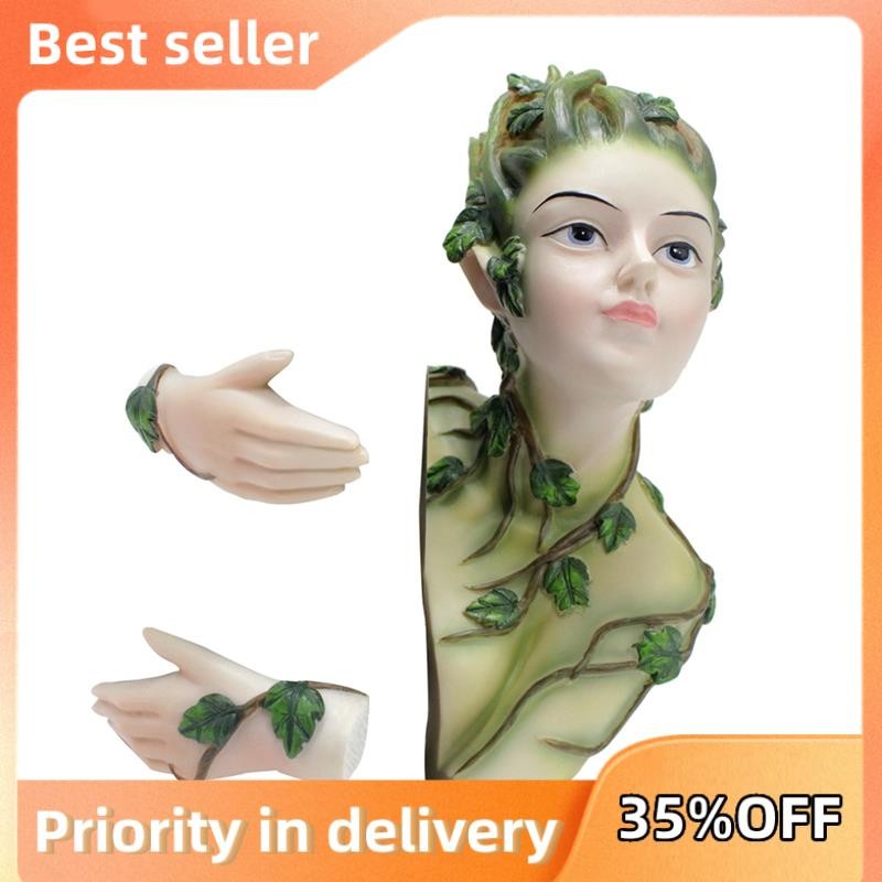 Cổ Tích Cây Hugger Ngoài Trời Dryad Trang Trí Sân Vườn ForestElves Điêu Khắc Tượng Cây Mặt Peeker Tr