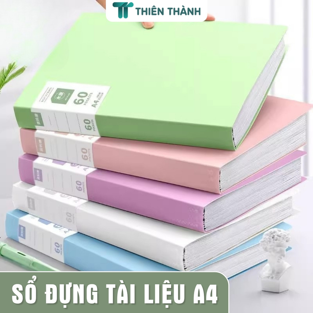 File Đựng Giấy Tờ A4 Trong Suốt - File Lá Đa Năng, Chống Thấm Nước, Dễ Dàng Phân Loại Tài Liệu