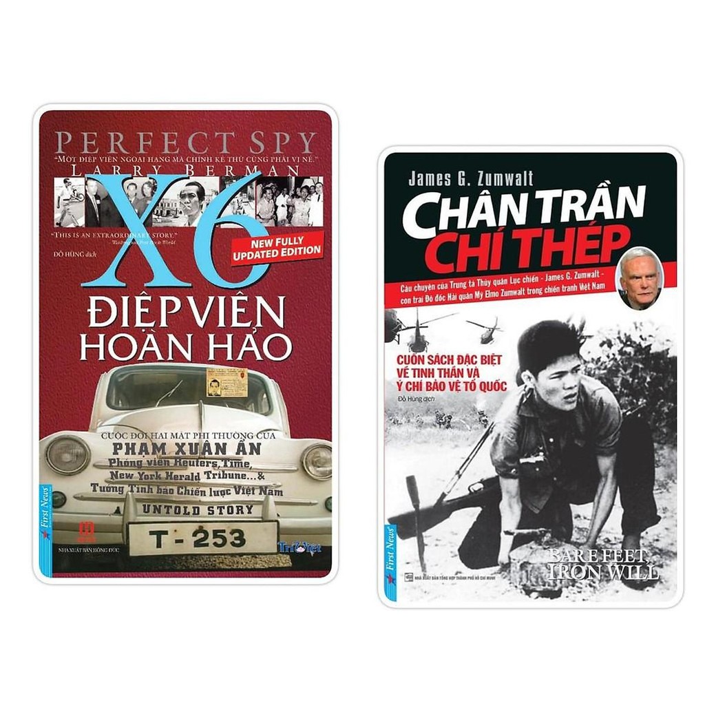 Sách - Chân Trần Chí Thép + X6 Điệp Viên Hoàn Hảo - First News