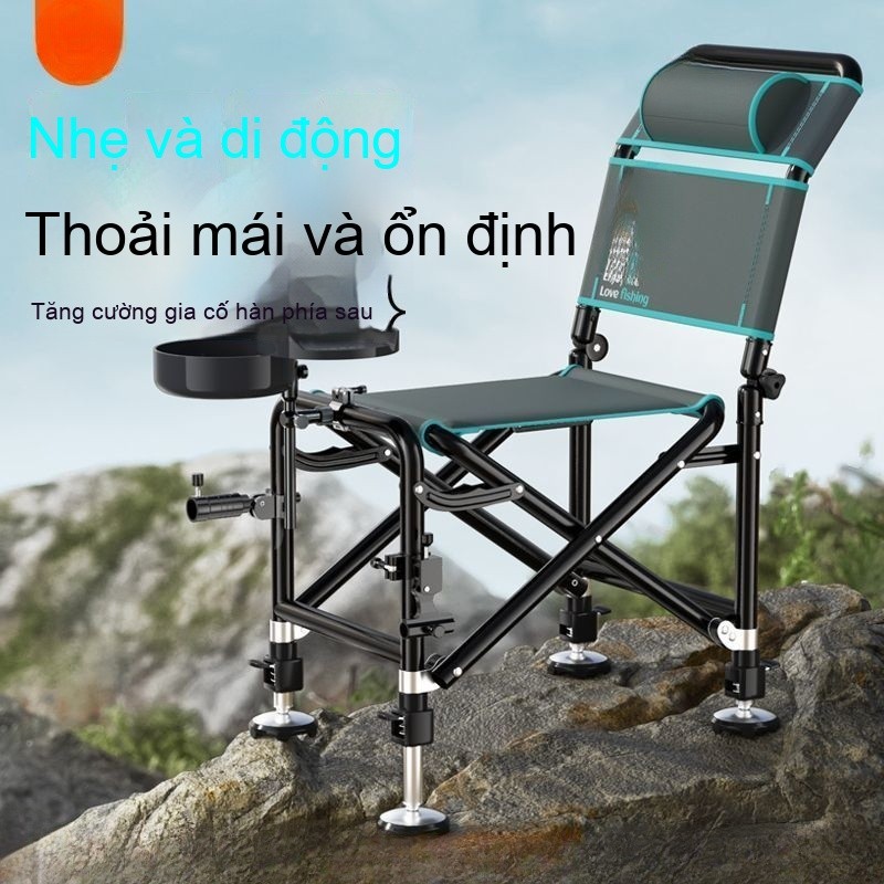 Ghế câu cá đa địa hình, ghế câu cá gấp gọn, ghế câu cá có thể đẩy ra