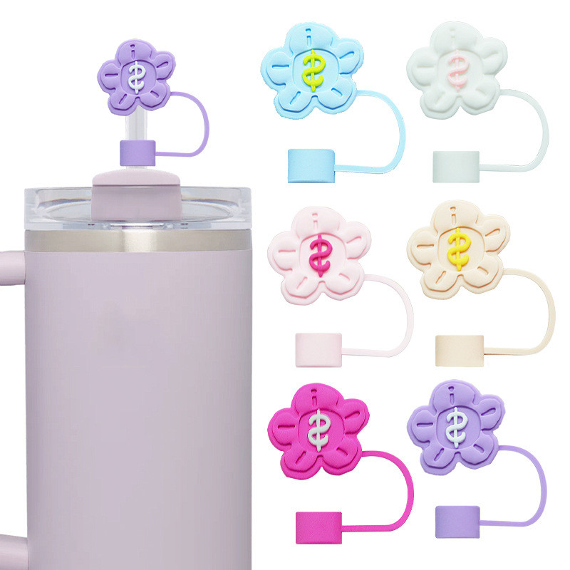 SUGAW 10mm Nắp Ống Hút Silicon, Nắp Ống Hút Tumbler, Nắp Ống Hút Hoạt Hình, Đầu Tumbler Cho Stanley 
