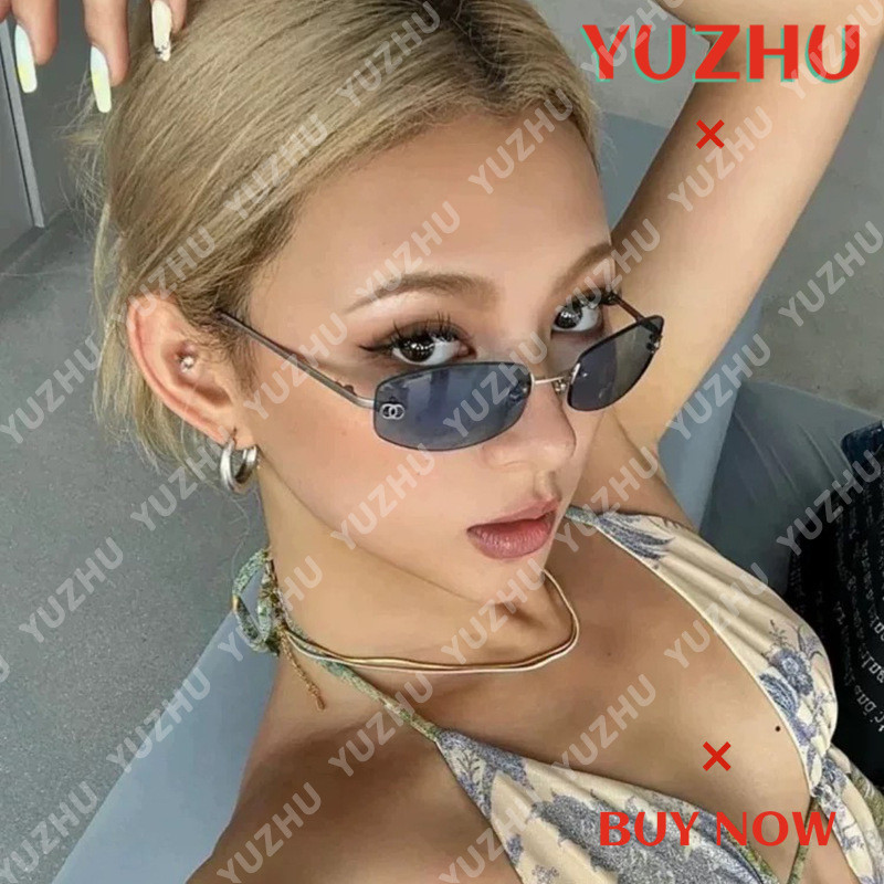 Kính Râm Oval Không Viền Phong Cách Châu Âu, Giống Style Của Jennie