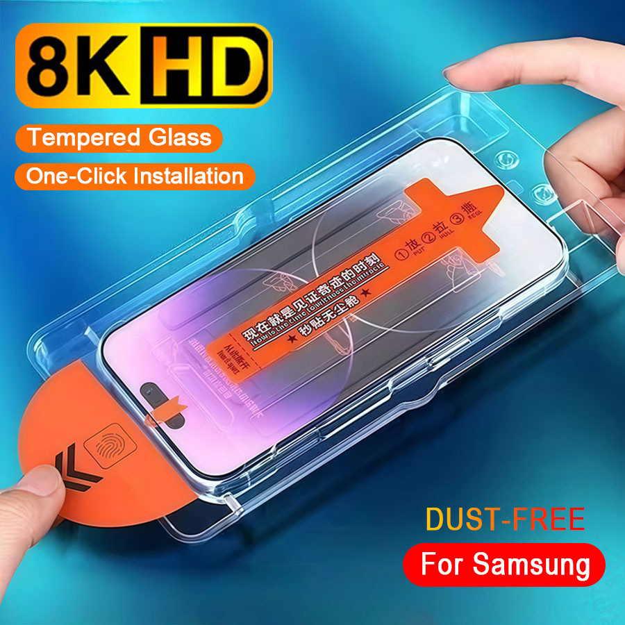 Dành Cho Samsung Galaxy A17 A07 A16 A56 A36 A06 A55 A26 A35 A15 A25 A05s A54 A14 A34 A24 A13 S25 S24 S23 FE 5G Full Cover Dễ Dàng Lắp Đặt Kính Cường Lực HD Clear Privacy Tự Động Bảo Vệ Màn Hình