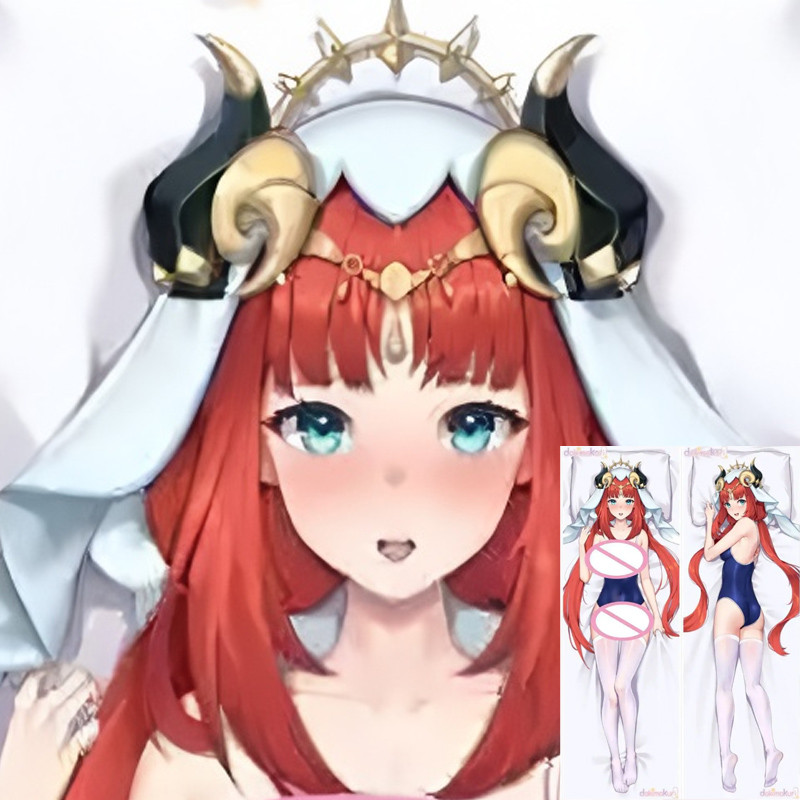 Genshin Impact Nilou Anime Dakimakura Waifu Hing Gối Vỏ Quà Tặng In Hình 2 Mặt Otaku Vỏ Gối Cosplay