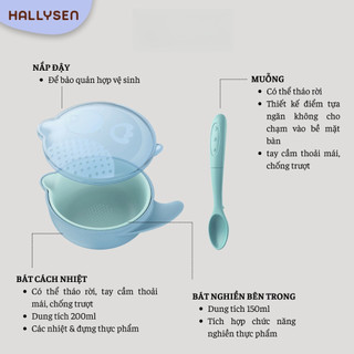 Bát Ăn Dặm Đa Năng Hallysen Cho Bé