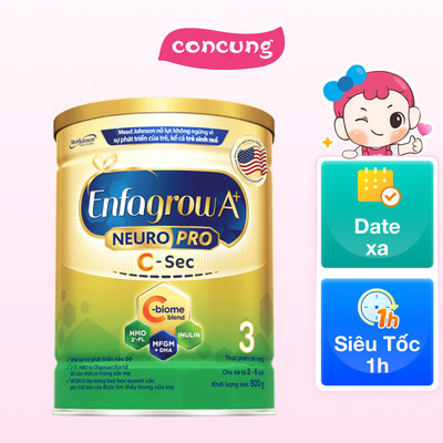 Thực phẩm bổ sung Enfagrow A+ NeuroPro 3 C-Sec 800gr