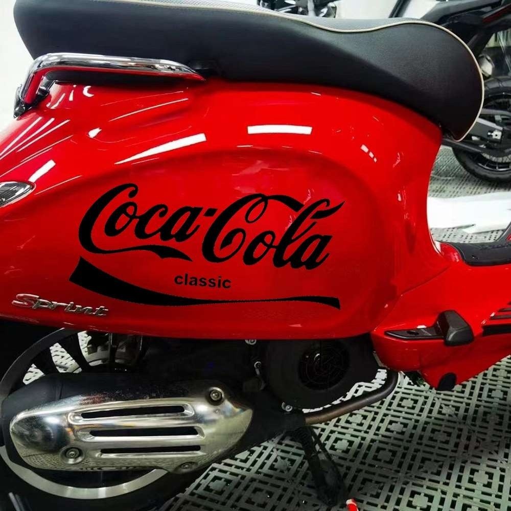 Thích Hợp Cho Vespa Vespa Vespa Vespa Vespa Joe Sprint 300gtsgtv Body Coca-Cola Đề Can Logo Xe Hơi D