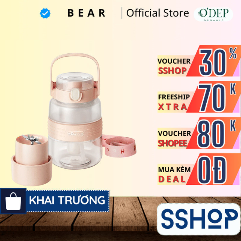 Máy xay sinh tố cầm tay Bear LLJ-P10X5, Hàng chính hãng - SSHOP SSO