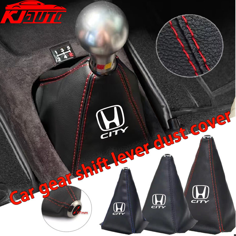Honda City Car Gear Shift Knob Cover Shifter Boot Dust Cover Da PU Chống Thấm Nước Phù Hợp Cho Hầu H