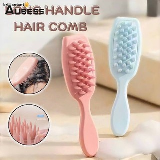 Lược gội đầu silicon cán dài Aubess chải đầu massage da đầu lược massage kinh tuyến lược chải tóc gia đình bri