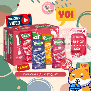 SỮA YOMOST DẠNG SỮA CHUA UỐNG ( DÂU, CAM, VIỆT QUẤT, LỰU ) THÙNG 48 HỘP.
