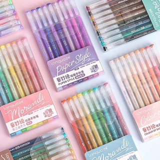  Bút Gel Màu Morandi Pastel 9 Cây – Ngòi 0.6mm Viết Mượt Mực Nhanh Khô Vẽ Manga Ghi Chú Học Tập Văn Phòng 