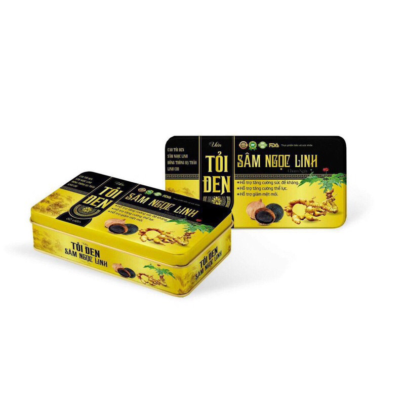 HỘP SẮT 60 VIÊN TỎI ĐEN SÂM NGỌC LINH