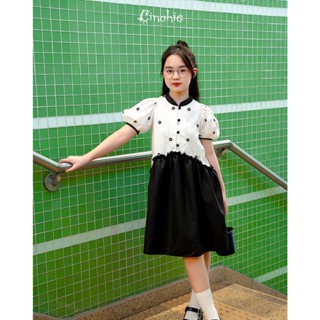 Váy đầm bé gái HUMY NGO chất liệu thoáng mát thêu hoa kèm cúc bọc đáng yêu cho bé từ 9 -12 tuổi [C.V008]