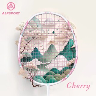 Alpsport Mới Cherry 100% Full Sợi Carbon Thiết Kế Ban Đầu Nữ Thần Mẫu Cho Bé Gái Vợt Cầu Lông T800 Dây Tay Cầm Cài Đặt Màu Hồng Reket ALP TX Raket Rsl Yonex Liling Victor