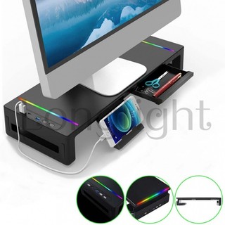 Giá đỡ màn hình máy tính để bàn có ngăn kéo & cổng sạc usb 3.0 type c
