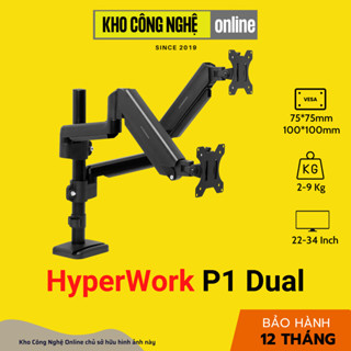 Giá treo / ARM màn hình HyperWork P1 Dual (Hàng Chính Hãng)