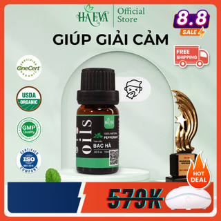 [HAEVA Official] Tinh Dầu Bạc Hà HA EVA - Tinh Dầu Xông Phòng 100% Thiên Nhiên, Thanh Lọc Không Khí