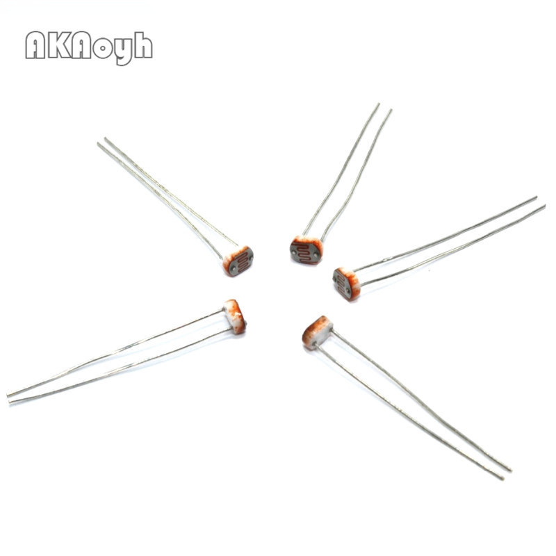 20 Chiếc GL5516 GL5539 GL5549 GL5528 GL5537 5MM LDR Chụp Ảnh Điện Trở Nhạy Cảm Photoresistor