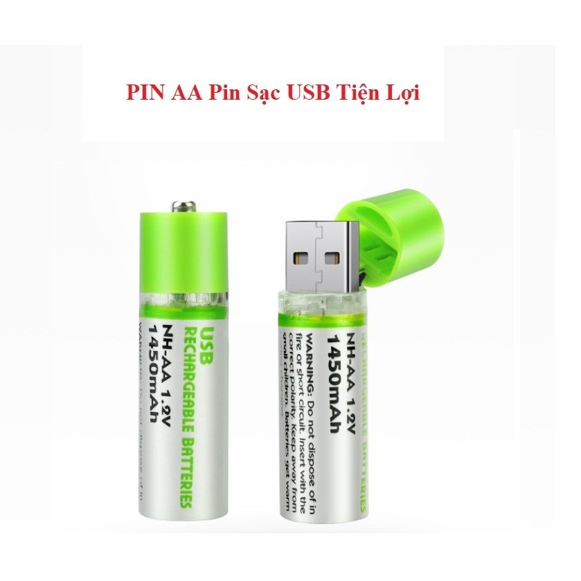 (GIÁ SỈ) Pin Sạc AA - Pin Sạc USB Tiện Lợi - Pin Sạc 1.2V - Pin Sạc Số 5
