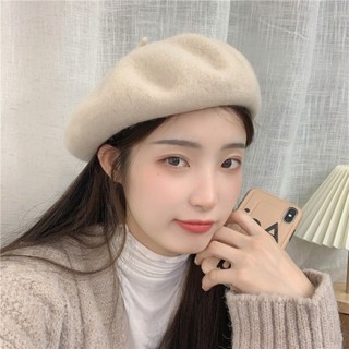 Mũ nón len beret nồi bánh tiêu nữ phong cách họa sĩ Hàn Quốc AAA iLita ulzzang đẹp mùa đông thời trang màu nâu, be, đen