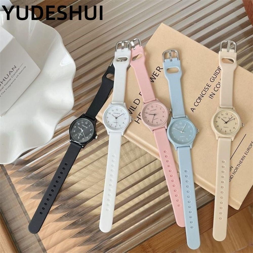 YUDESHUI Đồng hồ thạch anh, Dây đeo silicon Đồng hồ đeo tay nhiều màu, Đồng hồ thạch anh học sinh có thể điều chỉnh thông thường sáng tạo