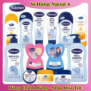 Bộ Sữa Tắm Gội, Kem Dưỡng Da, Kem Hăm Cho Trẻ Sơ Sinh Bubchen 400ml - Nội địa Đức Đủ Bill