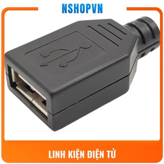 Đầu usb a cái 4p kèm vỏ