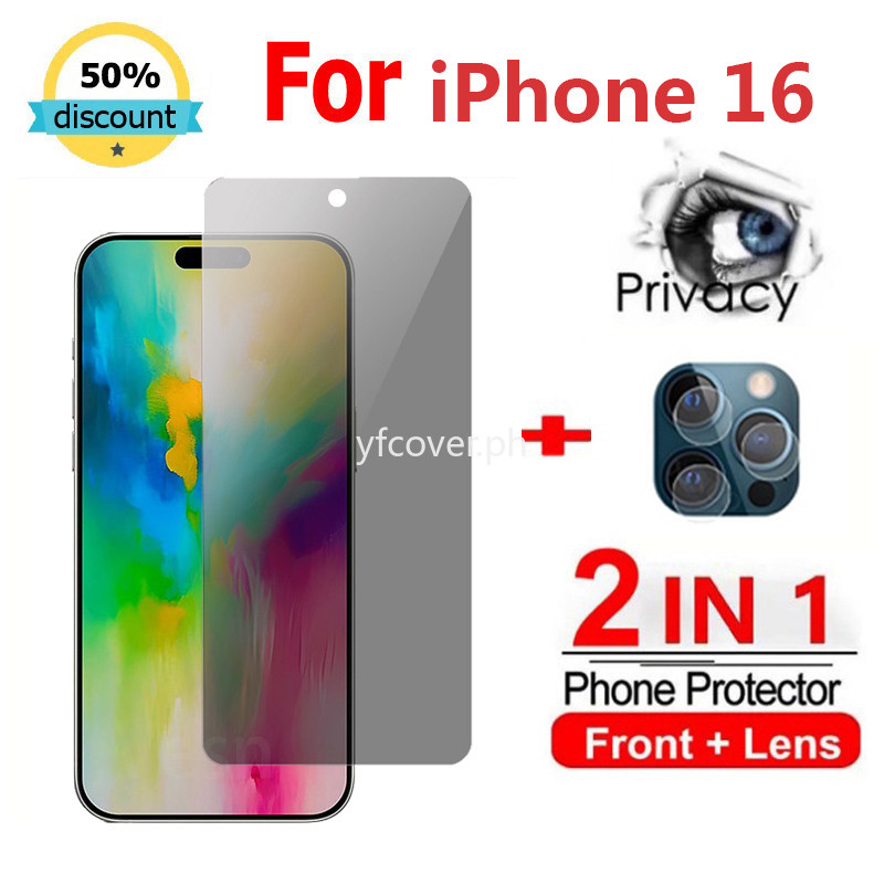 Kính cường lực bảo mật iPhone 16 Pro Max Chống gián điệp cho iPhone 16 15 14 Plus 13 12 Mini 11 Pro 