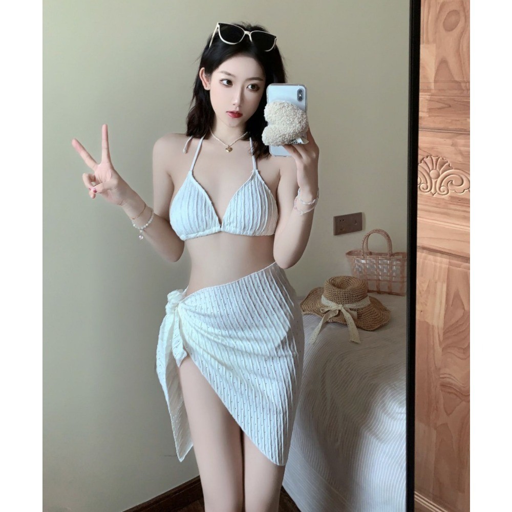RICH-THEY Bộ Bikini Bộ Đồ Bơi Ba Mảnh Phối Ren Thời Trang Gợi Cảm Cho Nữ | BigBuy360 - bigbuy360.vn