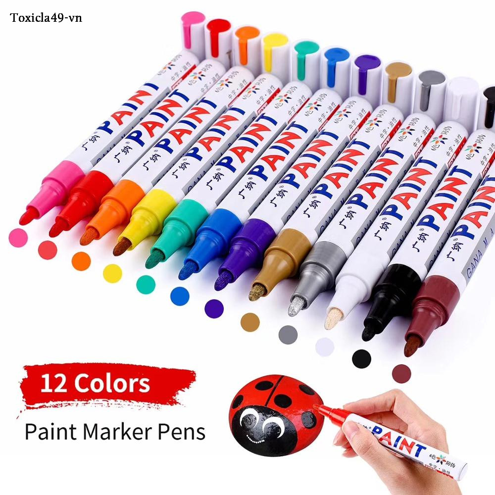 Bút sơn Toyo repaint vẽ lại đế giày, vết xước sơn xe, vẽ lên kính, nhựa, cao su, lốp xe, chấm ốc , kim loại, vải vóc