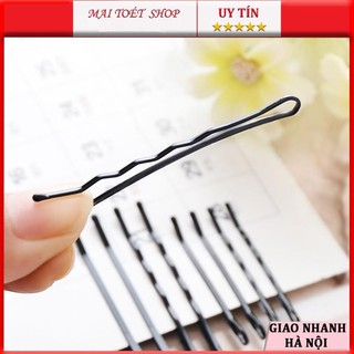 Vỉ kẹp tóc 60 cái ghim tăm đen