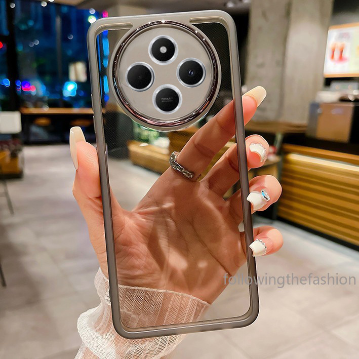 Ốp Lưng Cho Redmi 14C Redmi14 C 4G 2024 Bảo Vệ Ống Kính Máy Ảnh TPU Mềm Trong Suốt Cạnh Điện Thoại Thời Trang Ốp Lưng Chống Sốc