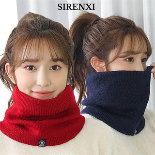 SIRENXI Choàng Cổ Bằng Lông Cừu Mềm Mại Giữ Ấm Thời Trang Dành Cho Nam Nữ
