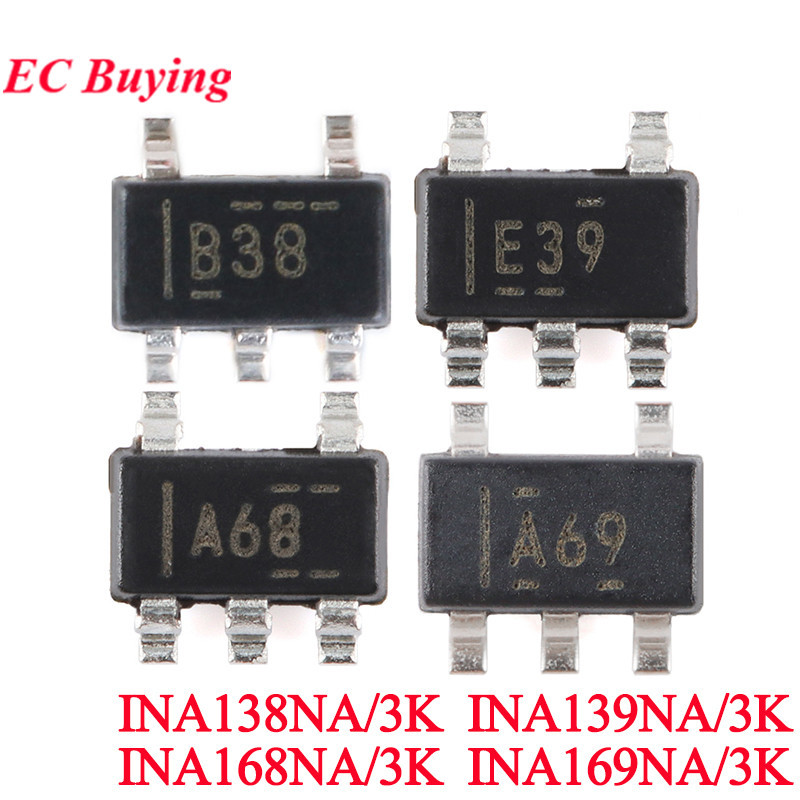 Ina138 INA138NA B38 INA139NA E39 INA168 INA168NA A68 INA169 INA169NA / 3K A69 SOT-23 IC Chip khuếch 