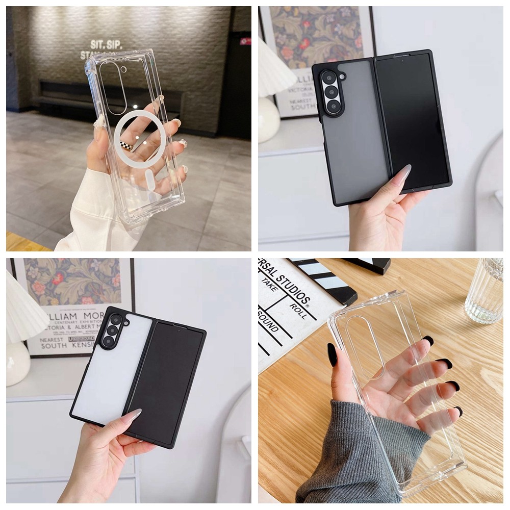 Ốp từ tính thẩm mỹ cho Samsung Galaxy Z Fold6 Z Fold5 Fold4 Ốp lưng thanh lịch Classic Z Fold 6 5 4 