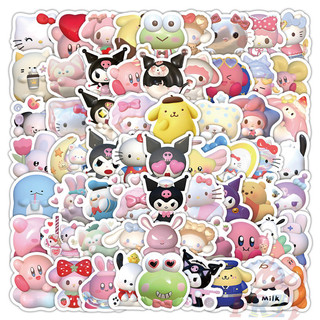 100 Cái / bộ ❉ Nhãn dán Mini nhân vật hoạt hình 3D S.anrio ❉ Nhãn dán đề can Doodle thời trang DIY chống thấm nước
