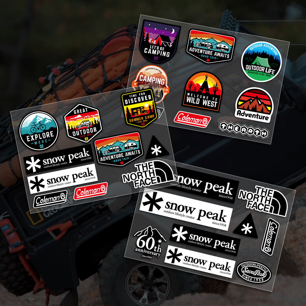 Xe Cắm Trại Phản Quang Đèn Trang Trí Gương Chiếu Hậu Decal Dán Cửa Kính Logo Dán Xe Ford Mustang