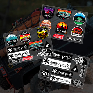 Xe Cắm Trại Phản Quang Đèn Trang Trí Gương Chiếu Hậu Decal Dán Cửa Kính Logo Dán Xe Ford Mustang