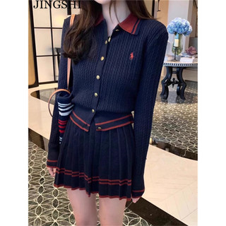 JINGSHI áo len cardigan áo khoác cardigan Thể thao hàn quốc Minimalist Popular WMY2490YV0 38Z240919