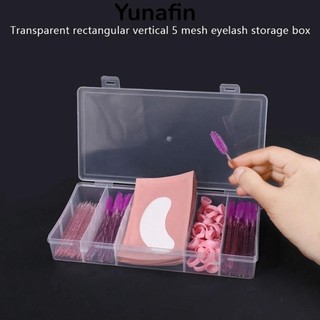 1 Cái Hộp Bảo Quản, Hình Chữ Nhật Dọc Trong Suốt Keo Nhíp Giá Đỡ, 5 Lưới Lông Mi Công Cụ Nối Dài Có Nắp Dụng Cụ Trang Điểm
