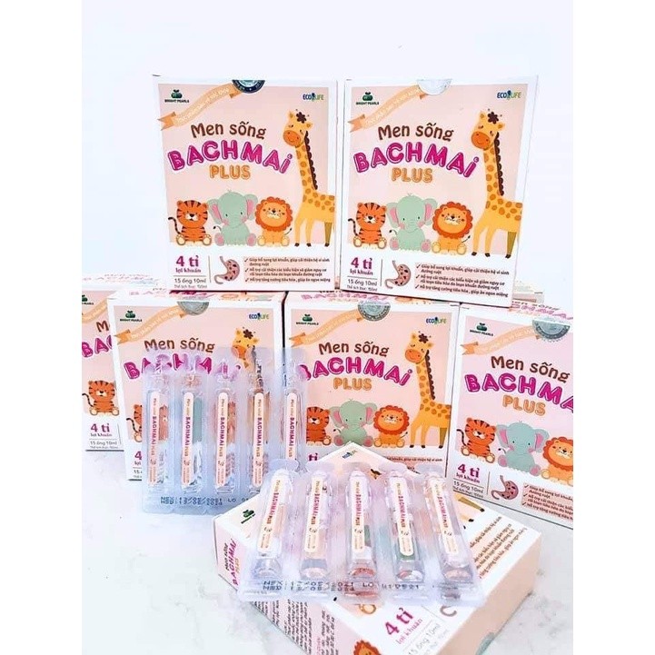 Men sống Bạch mai Plus - men tiêu hóa cho bé