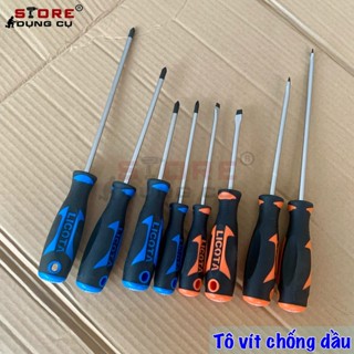  Tô vít tuốc nơ vít cao cấp LICOTA Đài Loan cán cao su chống dầu tua vít bake và dẹp thép Cr-V tô vít PH2 SL6.5 