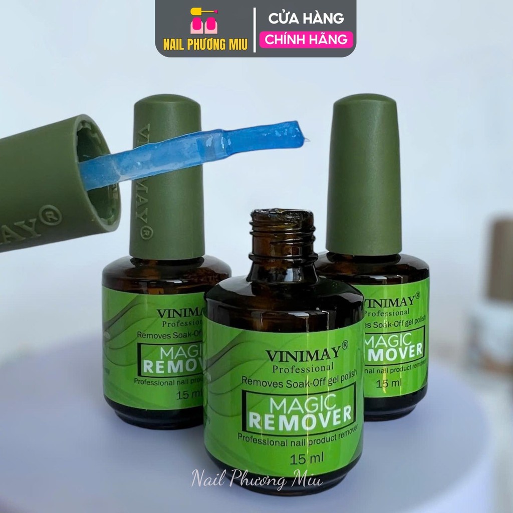 [Chính Hãng] Dung Dịch Phá Gel Vinimay Magic Remover 15ml Nhanh, Phá Sơn Gel Không Cần Ủ Acetone